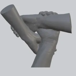 Three hands holding eachother
