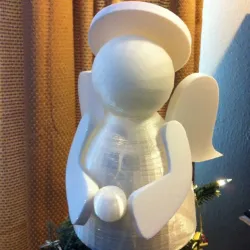 Tree Topper - German Wood Ornament Style - Angel