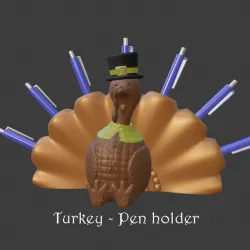 Turkey pen holder - Thanksgiving turkey chicken