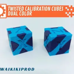 Twisted Dual Color XYZ Calibration Cubes