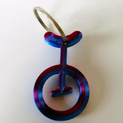 Unicycle keychain