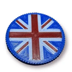 Union Jack Multi Colour Haptic Coin