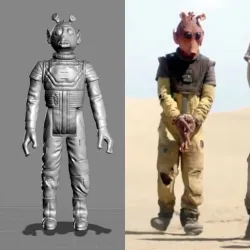 VINTAGE STAR WARS KENNER-STYLE RODIAN PRISONER ACTION FIGURE
