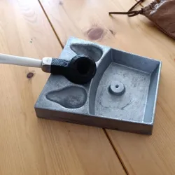🚬 Compact & Elegant Pipe Ashtray – 3D Printable & Castable Design 🏺