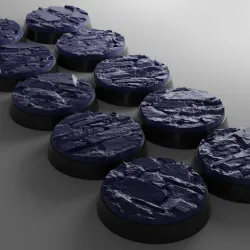 10x 25mm base with cobblestone v3 (+toppers)