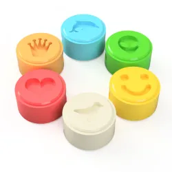 3D Printable STL Retro Rave Beads | DIY Candy Jewelry Making | Royalty-Free | Dove, Heart, Smile, Dolphin, Alien, Crown