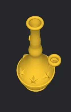 BONG STARS WEED 54X58X125MM EASY PRINT WITHOUT SUPPORTS