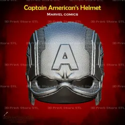 Captain American Helmet From Marvel comics - Fan Art 3D print model