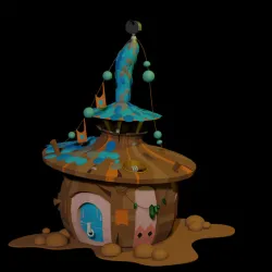 Cartoon Diorama Spot House