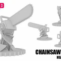 chainsaw man head bust