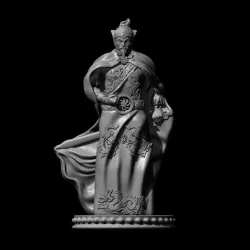 Chinese themed chess - the king - print in place