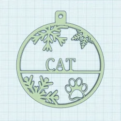 Christmas tree balls CAT. Christmas ornaments. Christmas bulbs with name. Adorno Árbol de Navidad CAT.