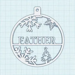 Christmas tree balls FATHER. Christmas ornaments. Christmas bulbs with name. Christmas tree ornament FATHER