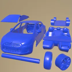 Citroen DS4 2012 PRINTABLE CAR IN SEPARATE PARTS