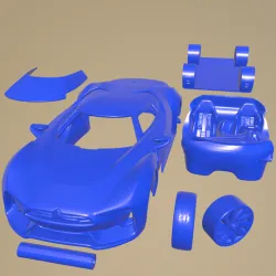 Citroen GT 2008 PRINTABLE CAR IN SEPARATE PARTS