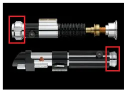 Customizable lightsaber attachment ring