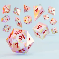Dice Masters Set - 14 Shapes - Cabazon Font - Supports Included