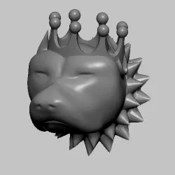Dog low poly 3D STL
