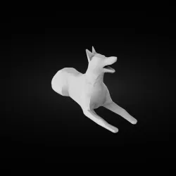 Dog low poly