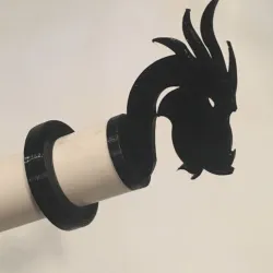 Dragon Head end cap for 3/4" diameter rod (PVC pipe)
