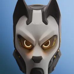 Evo Dog v2 - cosplay sci-fi mask - digital stl file for 3D-printing
