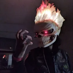 Ghost Rider Helmet File for 3d Printing STL + Arduino Code for the Fire Effect