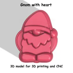 Gnom with heart Stl File