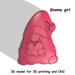 Gnome girl Stl File