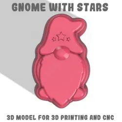 Gnome with stars Stl File