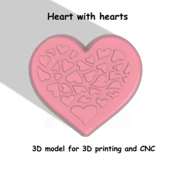 Heart with hearts Stl File