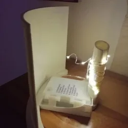 Lithophane-Stand mit Batteriefach / Lithophane-Stand with Batterieslot - for 180mm landscape image in 4:3