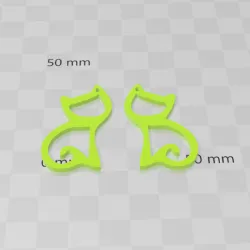 Little cute cat or kitten earrings