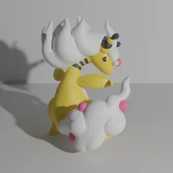 Mega Ampharos pokemon 3D print model