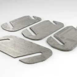 Mehari door striker / latch SPACERS (old model)