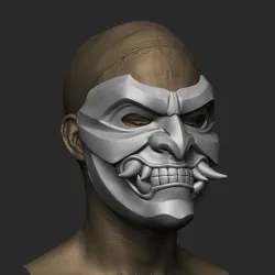 Menpo Samurai Mask 3D print model
