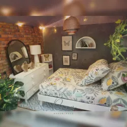 Miniature Furniture | Urban Outfitter's Tabitha Furniture Collection |  Miniature Dollhouse Bedroom Furniture Set |3d Model For 1:12 Dollhouse