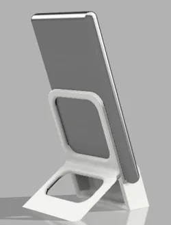 Mobile stand with space for charger cable