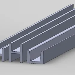 Model beams UPN, HEB, IPE