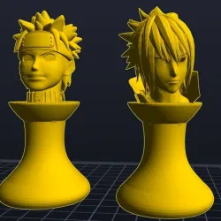 Naruto Chess Pieces (Naruto Sasuke)