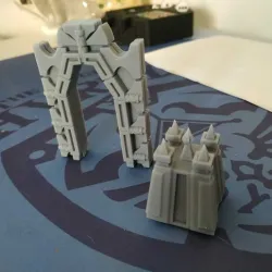 Necron Door and Torch Stone Monolith - Kill team Pariah nexus