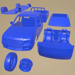 Opel Campo Sports Cab 1997  PRINTABLE CAR IN SEPARATE PARTS