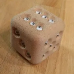 parametric dice with googly eyes