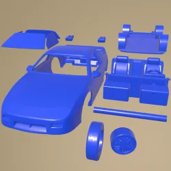 Pontiac Fiero GT 1985 PRINTABLE CAR IN SEPARATE PARTS