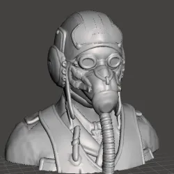 R/C WW2 Luftwaffe Pilot with Mask
