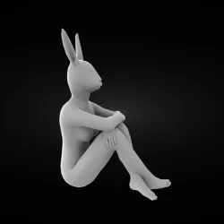 Rabbit decor sculpture