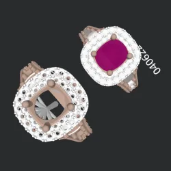 Ring Diamond Angel Red