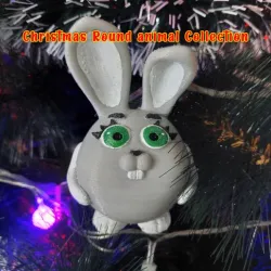 Round animals collection. Bunny