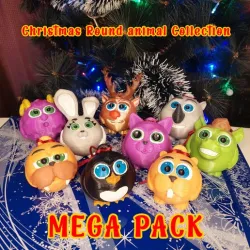 Round animals collection. Mega pack 9 models