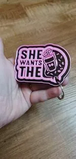 She Wants The D Dunkin Coffee Gag Gift Decor Magnet Keychain Wall Decor Cake Topper