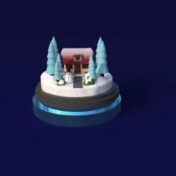 Snow time ( base for snowglobe)
